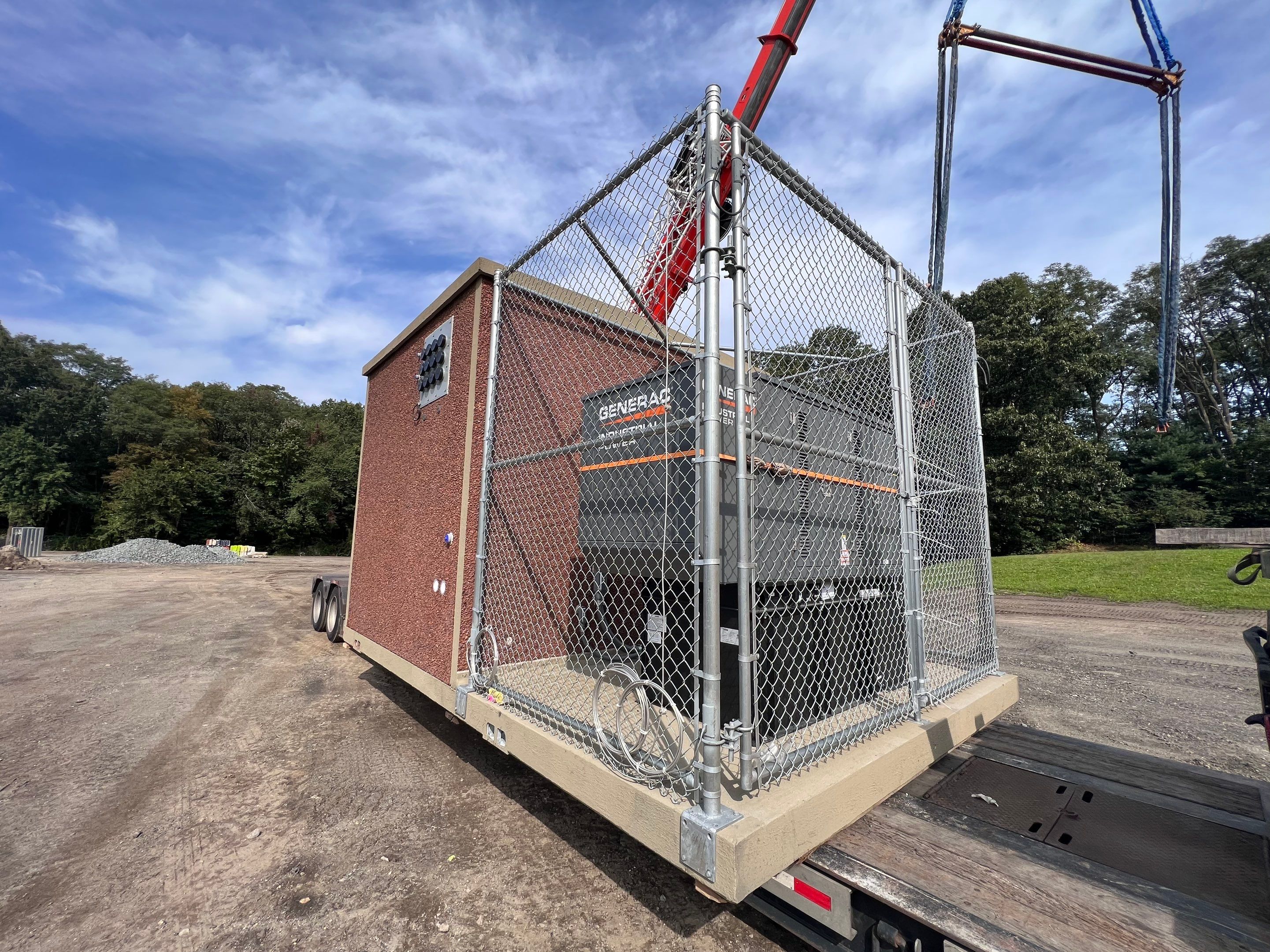 the power supply of a radio tower outdoors